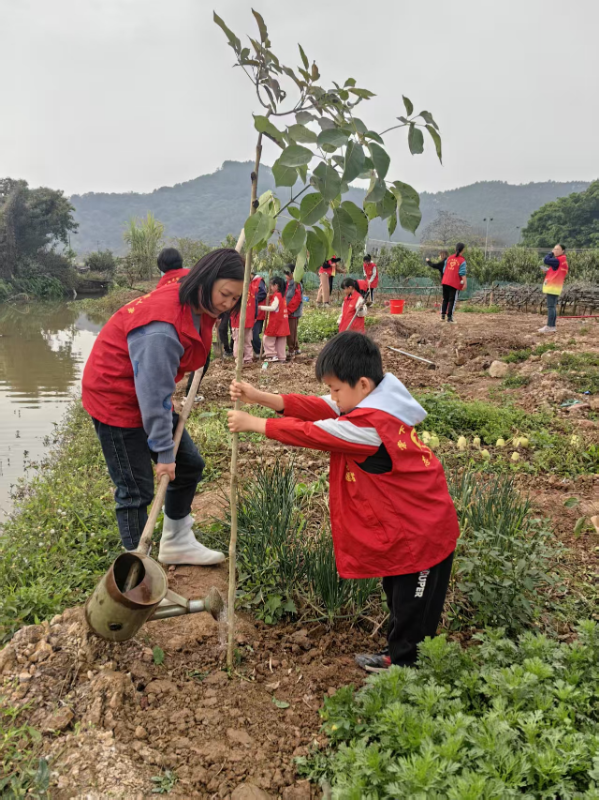 18.棠下鎮(zhèn)虎嶺小學(xué)到虎嶺紫蘭村義務(wù)植樹（特寫照）.jpg